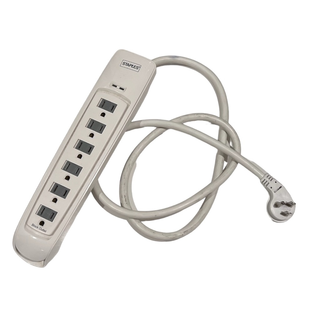 Staples Power Strip White